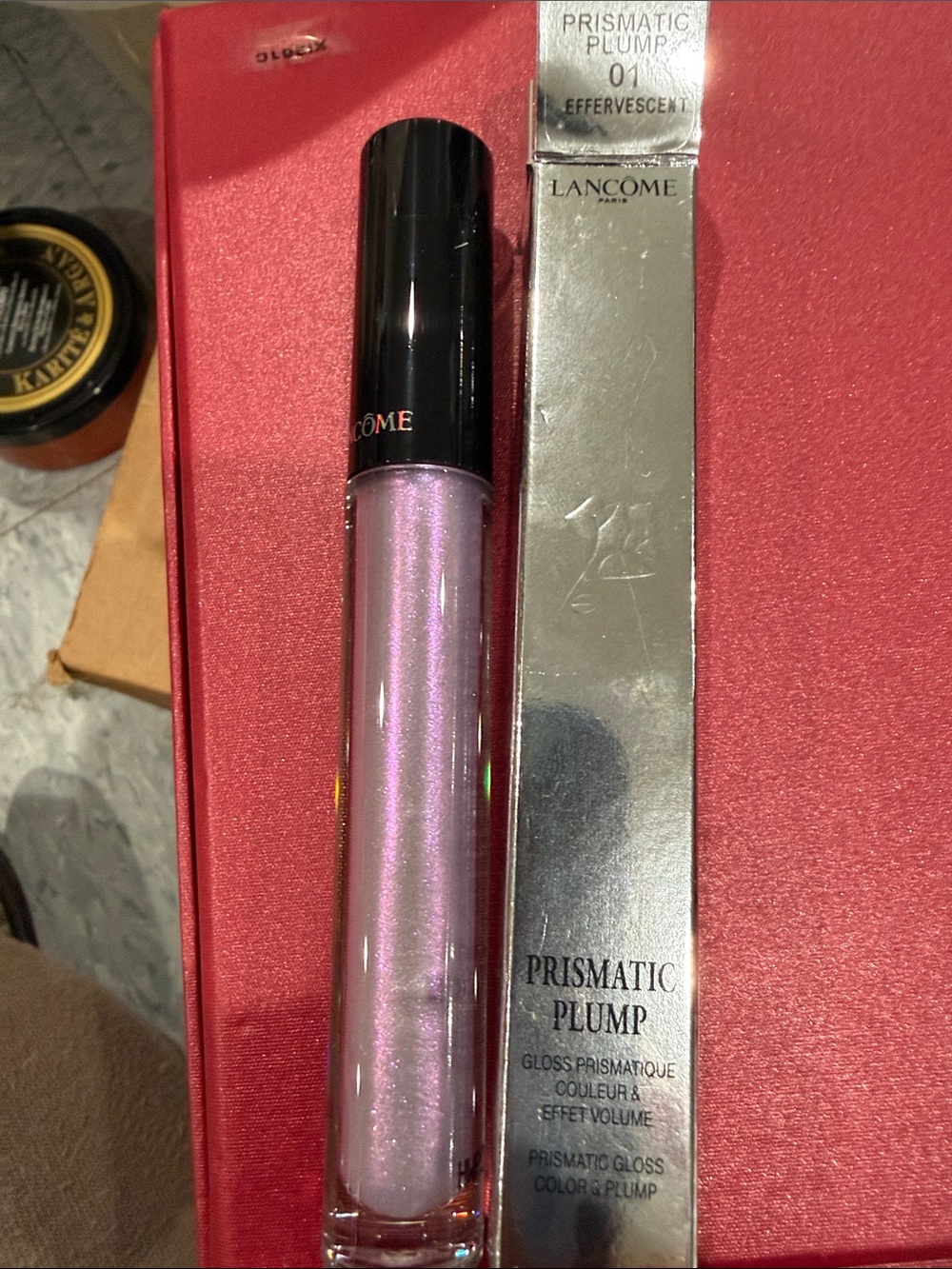 Lancôme Prismatic Plump Lip Gloss — Iridescent Lavender Pink